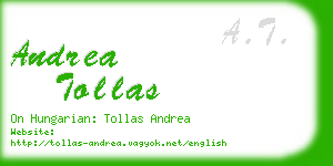andrea tollas business card